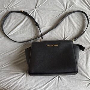 Michael Kors Black Leather Crossbody